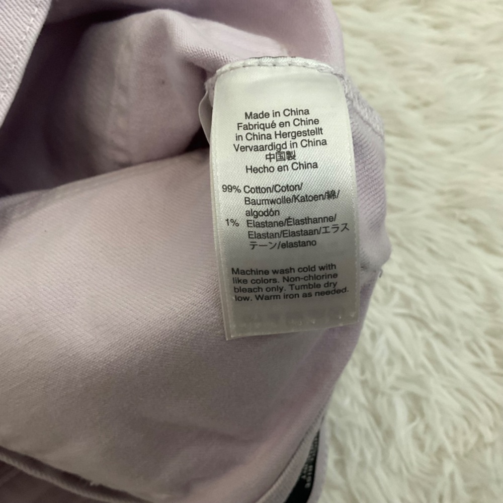 J. Crew High Rise Button Fly Jean Shorts - Lilac - Size 29 - Picture 6 of 10
